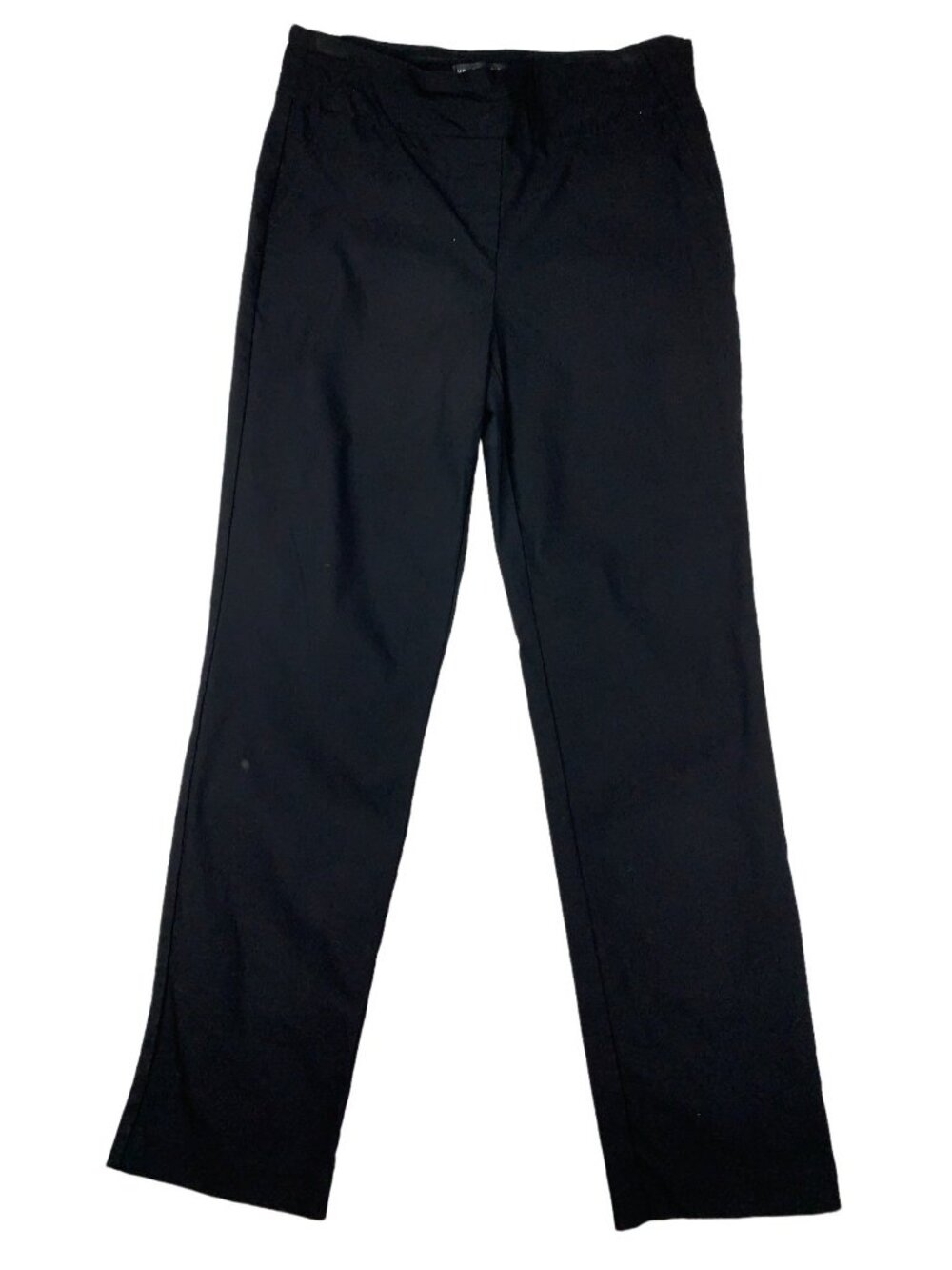 Hilary Radley Womens Black Stretch Straight-Leg Pants M Rayon Blend